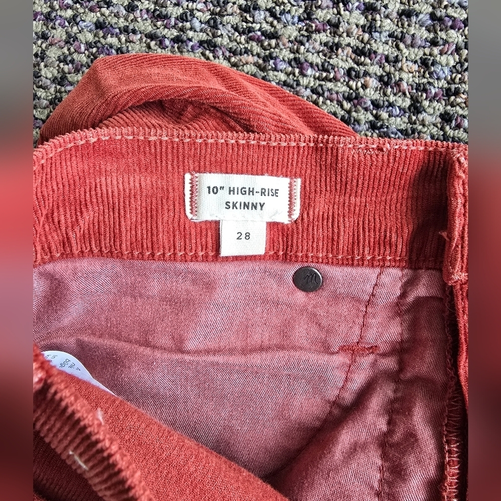 Madewell Women Rust Corduroy Pants - Picture 10 of 11